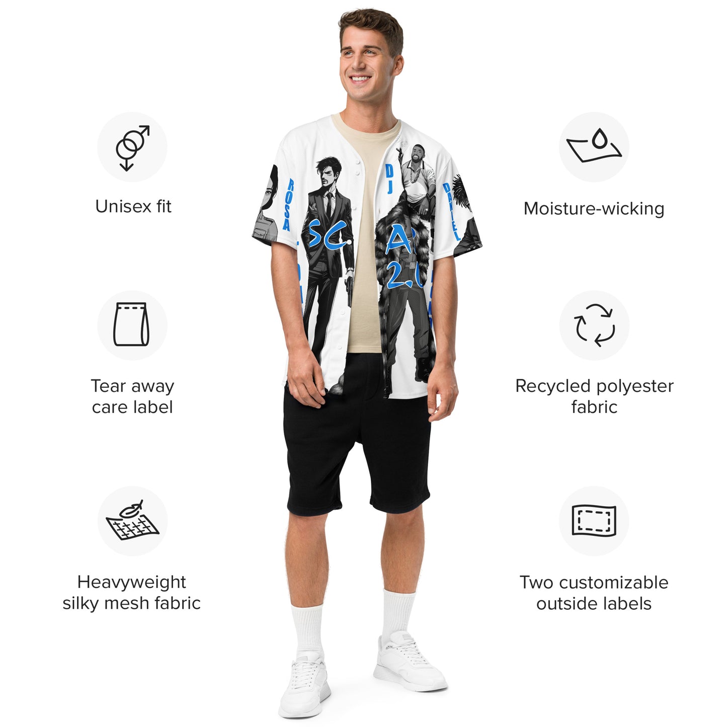 Scar 2.0 Graphic Novel Unisex Baseball Jersey