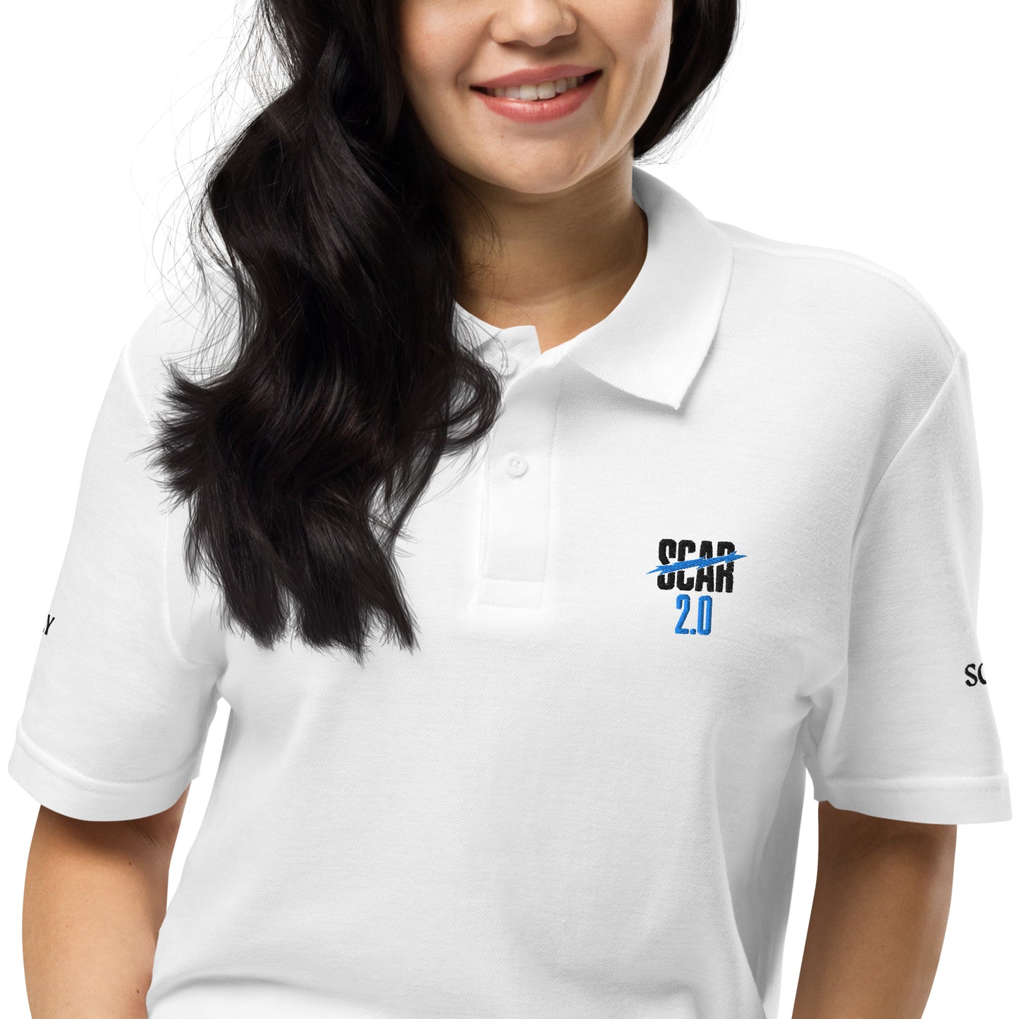 Scar 2.0 'Family Scar' Unisex Polo Shirt- White